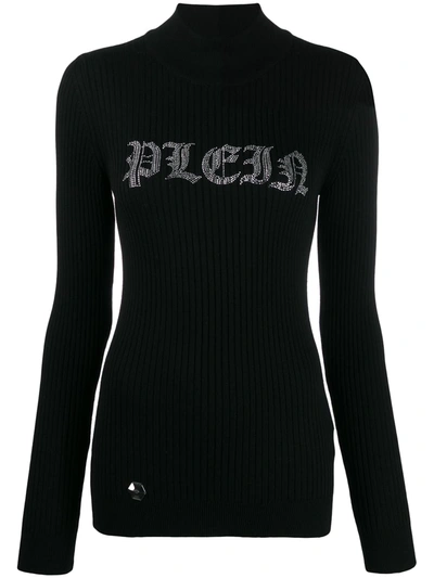 Philipp Plein Polo Neck Pullover In Black