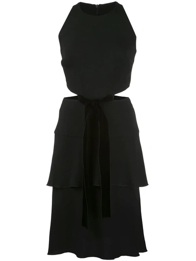 Proenza Schouler Cut-out Bow Tie Dress In Black