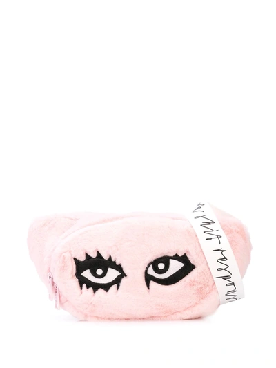 Haculla Eyes Fur Belt Bag In Pink
