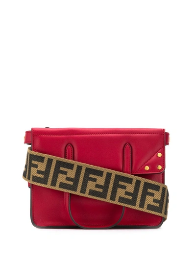 Fendi Flip Tote In Red