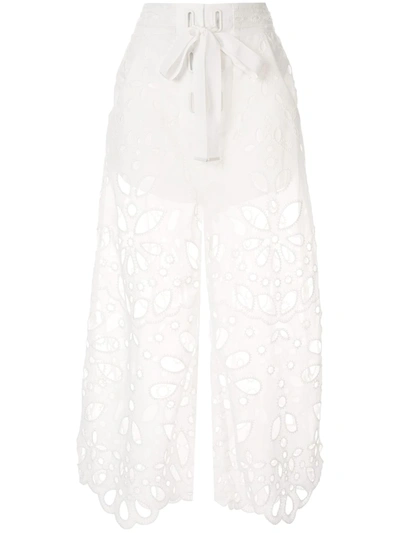 Alice Mccall Embroidered Baudelaire Culottes In White
