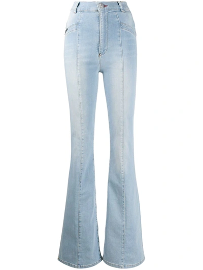 Philipp Plein Cowboy Fit Flared Jeans In Blue
