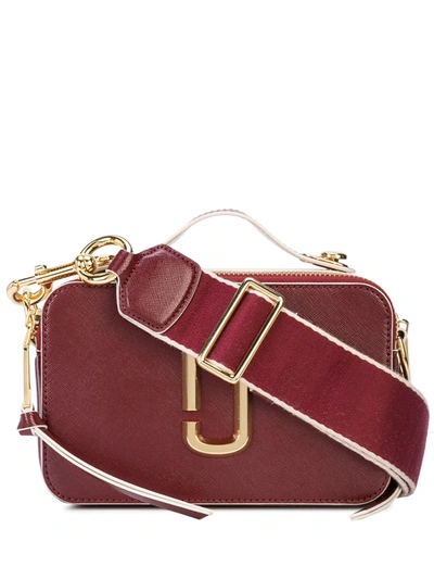 Marc Jacobs Large The Sure Shot Coated Leather Camera Bag In Bordeaux