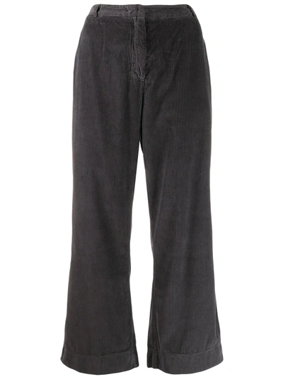 Kristensen Du Nord High Waisted Corduroy Trousers In Grey