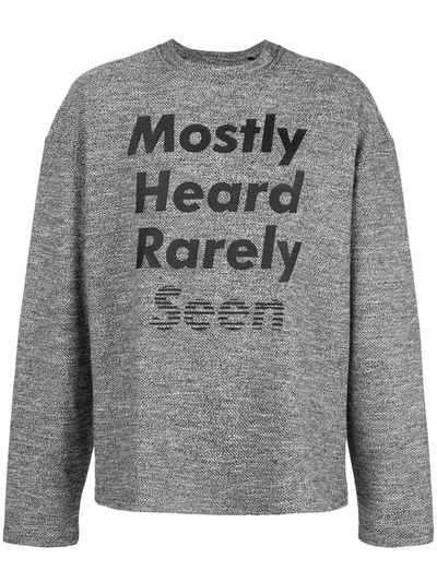 Mostly Heard Rarely Seen Lullaby Crew Neck Sweatshirt In Grey