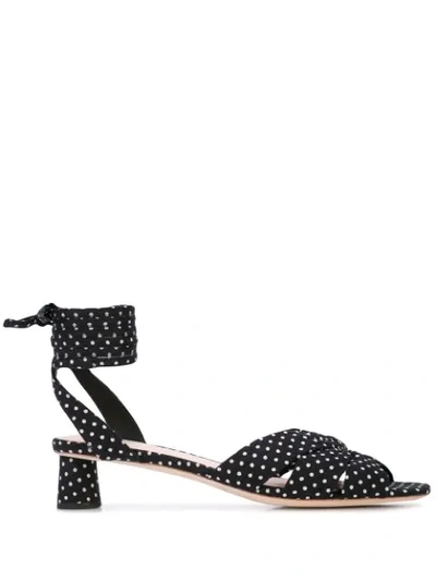 Loeffler Randall Leia Polka Dot Sandals In Black