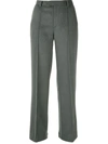 Undercover Furry Wide Leg Trousers In Green