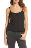 Ag Austen Button Front Tank In True Black