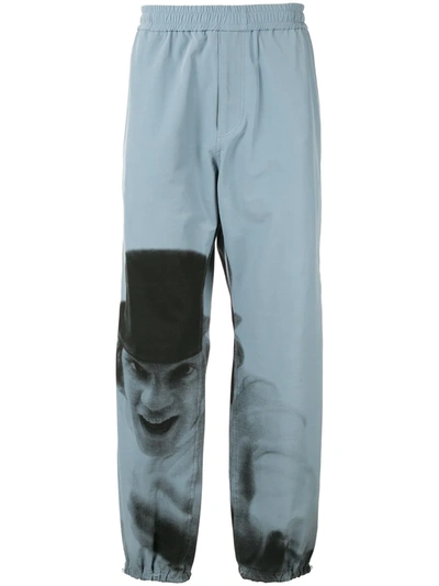 Undercover A Clockwork Orange Print Track Pants In Blue