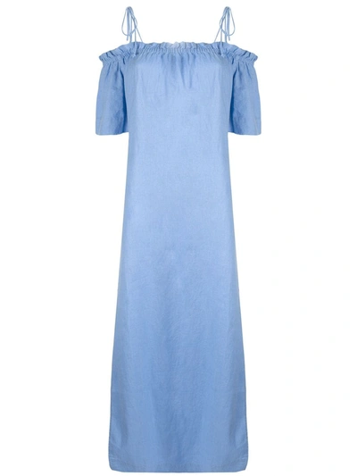 Venroy Off-the-shoulder Maxi Dress In Blue