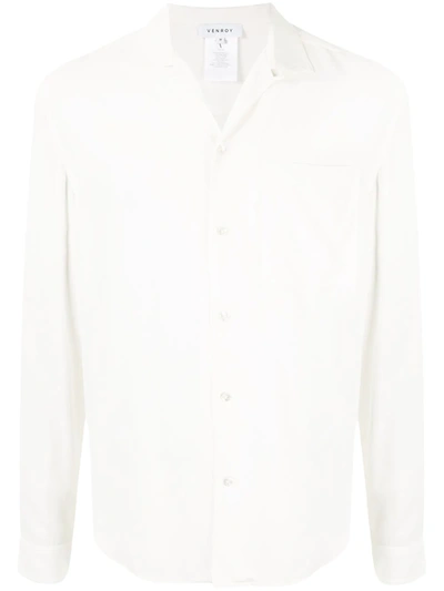 Venroy Silk Plain Shirt In White
