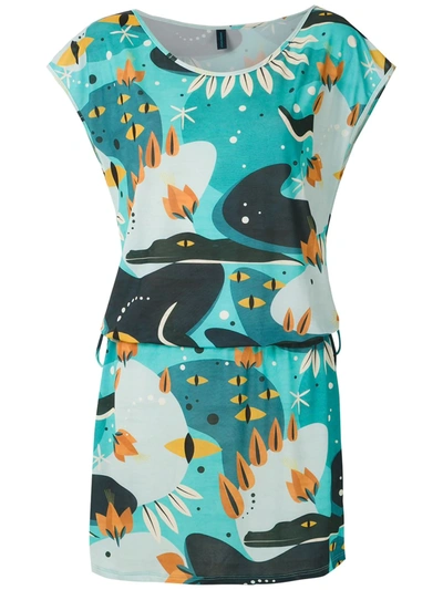 Lygia & Nanny Shiva Printed Jersey Dress In Blue