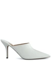 Paul Andrew Certosa Point Toe Mule 85 In White