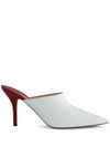 Paul Andrew Certosa Pointed Mules In White