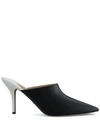 Paul Andrew Certosa Pointed Mules In Black