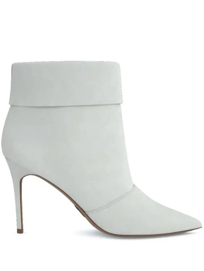 Paul Andrew Pointed Banner 85mm Ankle Boots In White