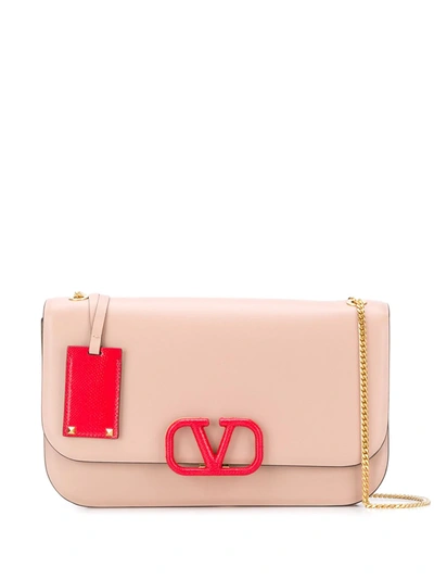 Valentino Garavani Vlock Crossbody Bag In Pink