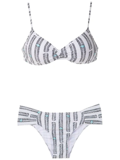 Lygia & Nanny Vitoria Printed Bikini Set In White