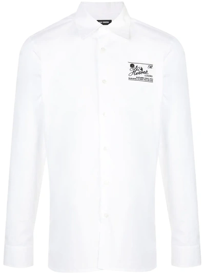 Raf Simons Heroes Chest Logo Shirt In White