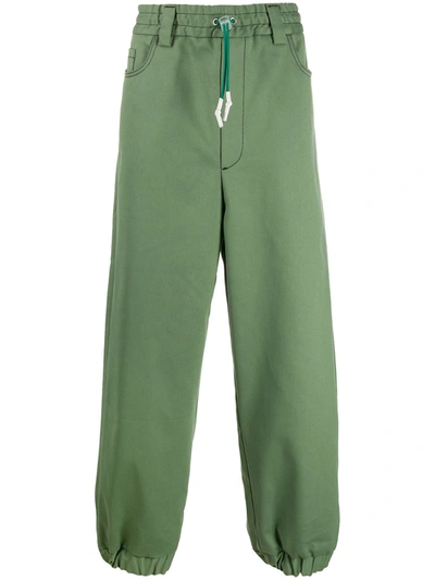 Sunnei Elasticated Loose Fit Trousers In Green