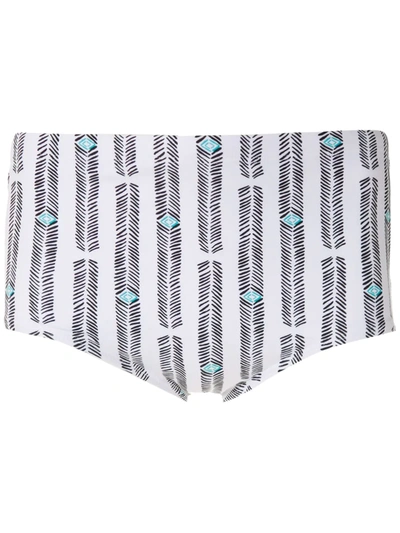 Lygia & Nanny Copacabana Printed Trunks In White