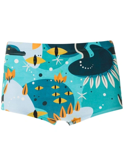 Lygia & Nanny Copacabana Printed Trunks In Blue