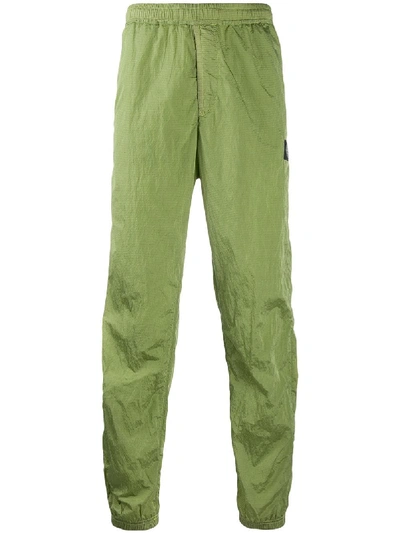Stone Island Checked Cargo Pants In Green