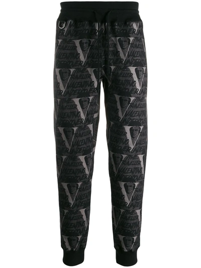 Undercover X Valentino Printed Track Pants In Black