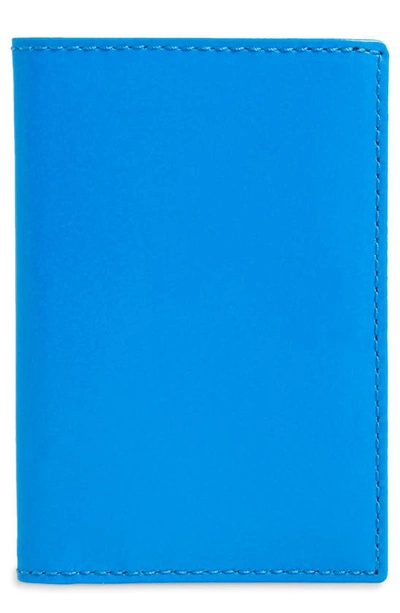 Comme Des Garçons Super Fluo Bifold Cardholder In Blue