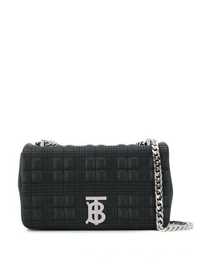 Burberry Quilted Lola Bag In Black