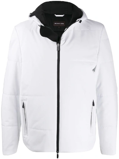 Michael Kors Hooded Padded Jacket In White