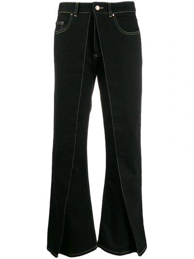 Aalto Flared Style Trousers In Black