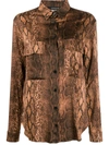 Andamane Snake-print Shirt In Brown