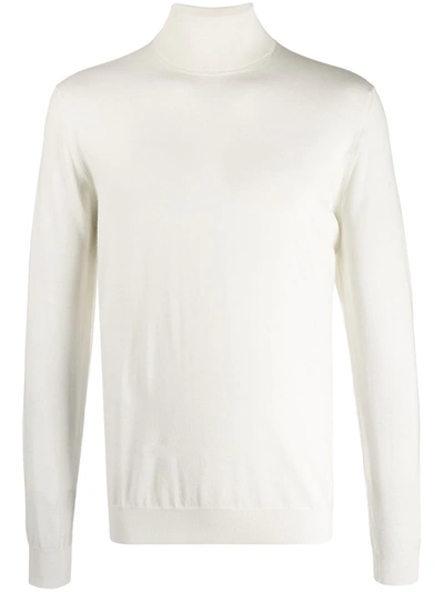 Drumohr Roll Neck Jumper In White