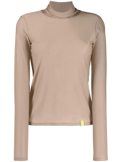 Aalto Long-sleeved Turtleneck Top In Neutrals