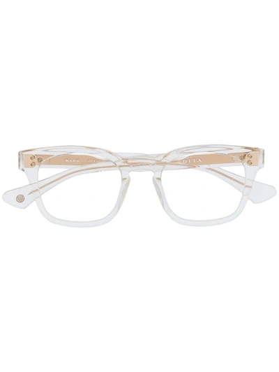 Dita Eyewear Clear Frame Glasses In White
