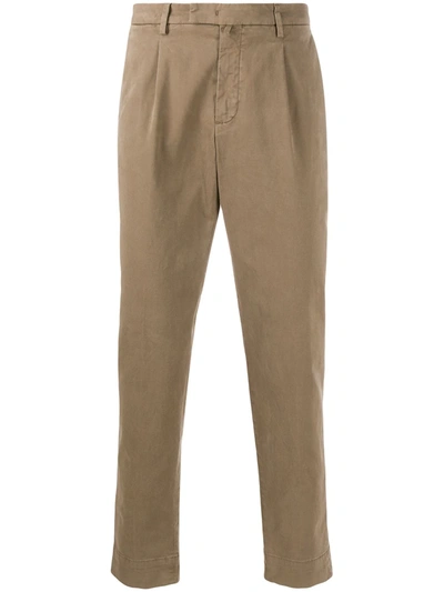 Dell'oglio Straight Leg Trousers In Brown