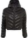 Prada Lr-lx020 Cropped Puffer Jacket In Black