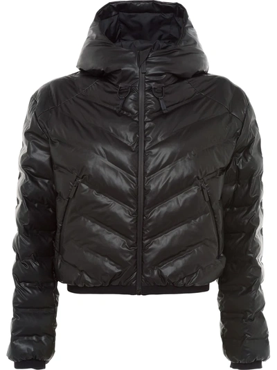 Prada Lr-lx020 Cropped Puffer Jacket In Black
