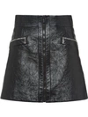 Miu Miu Shiny A-line Skirt In Black