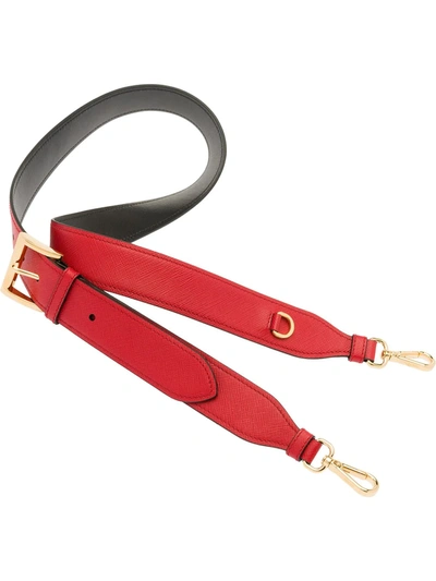 Prada Two-tone Bag Strap In Red