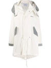 Ambush Oversized Hooded Coat In White