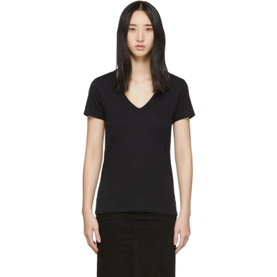 Rag & Bone Rag And Bone Black The Vee T-shirt In 001 Black