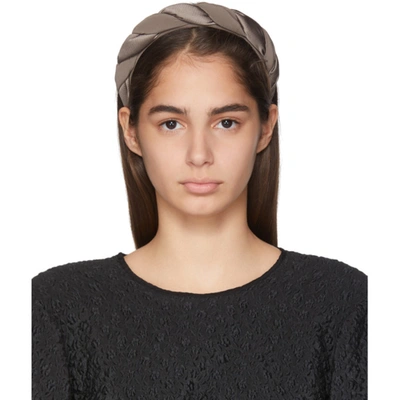 Sophie Buhai Classic Twisted Silk Headband In Taupe