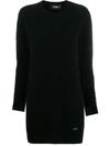 Dsquared2 Knitted Jumper Dress In Black