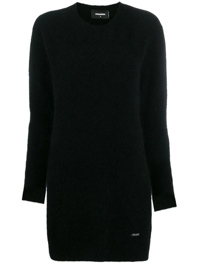 Dsquared2 Knitted Jumper Dress In Black