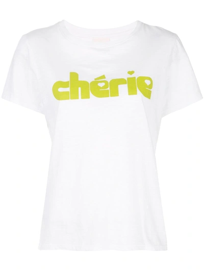Cinq À Sept Cherie Printed T-shirt In White