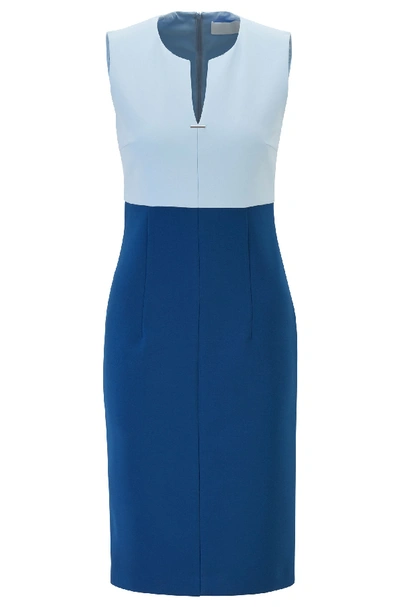 Hugo Boss Daedalus Color-block Dress In Blue
