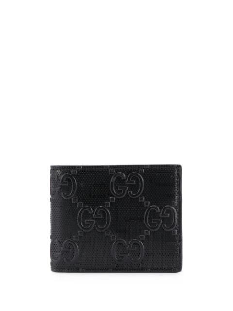 Gucci Embossed Gg Leather Wallet In Black | ModeSens