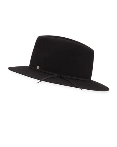 Maison Michel Andre On The Go Rabbit Felt Fedora Hat In Black